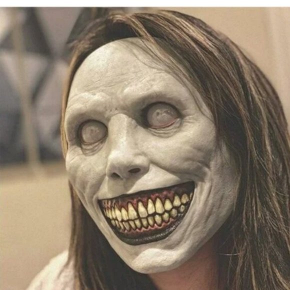 None Other - WHITE ZOMBIE GRIN HALLOWEEN MASK